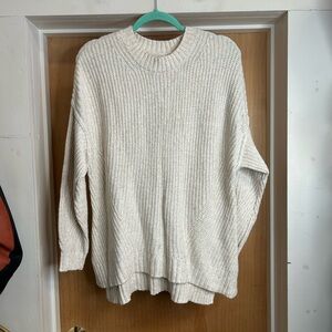 American Eagle Outfitters Slouchy Oversized Cream Crew Neck Sweater - size XS